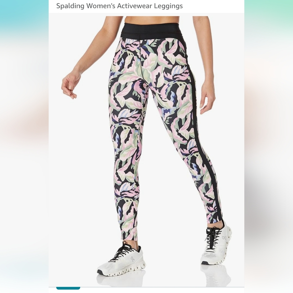SPALDING Printed Activewear Leggings - Large